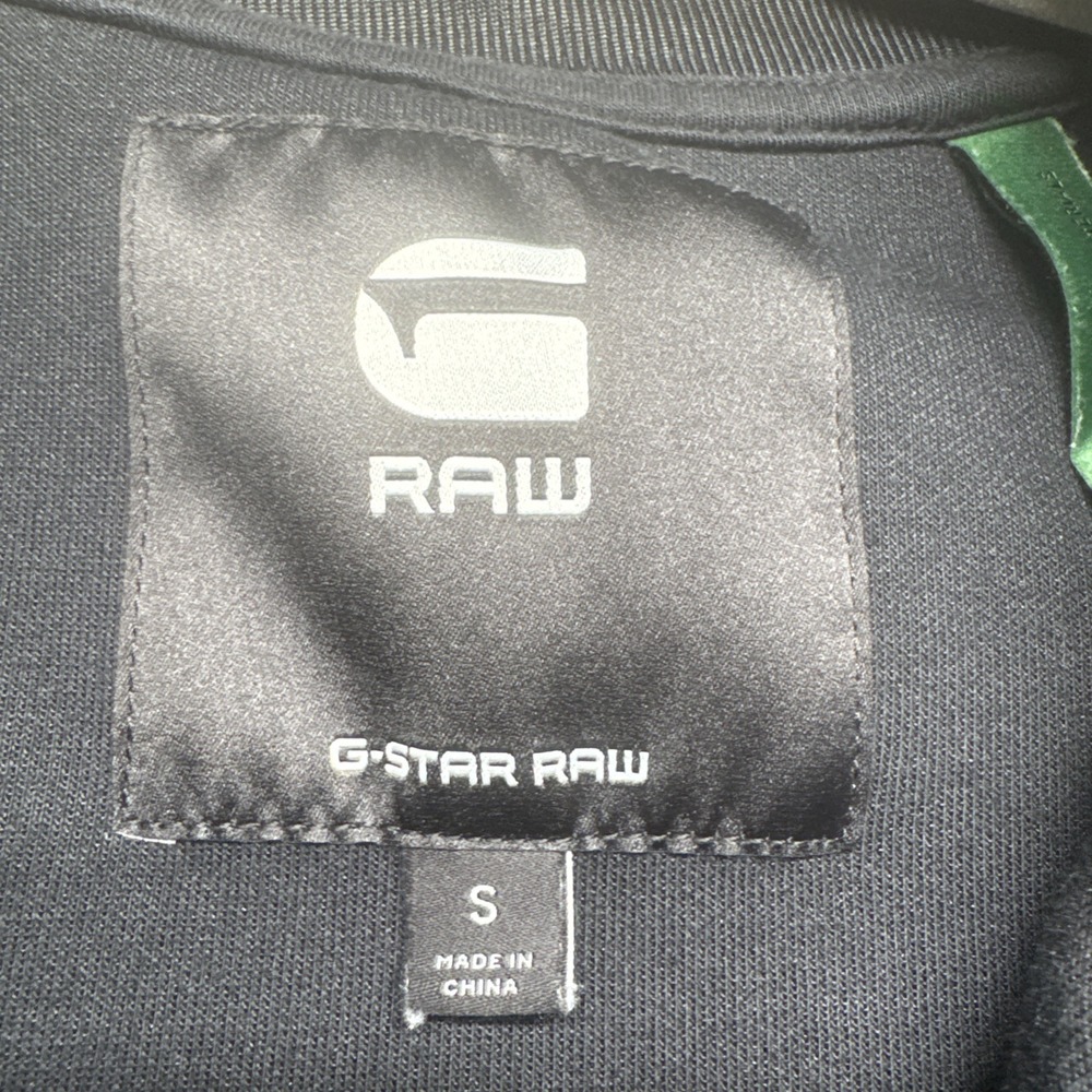 G Star Raw Ore Tracktop Raglan Sleeve Black White‎ Zip Jacket Streetwear Small - Picture 3 of 10